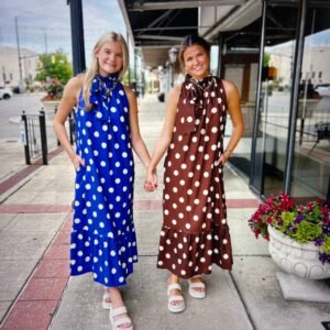 Polka Dot Maxi Dress
