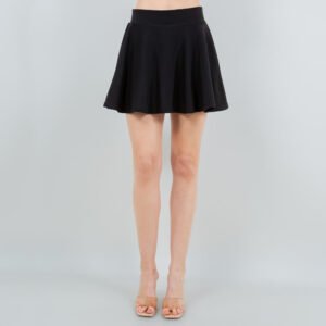 High Waist Scuba Flare Skort