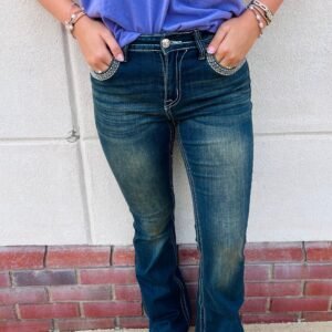 Rhinestone Denim Jeans